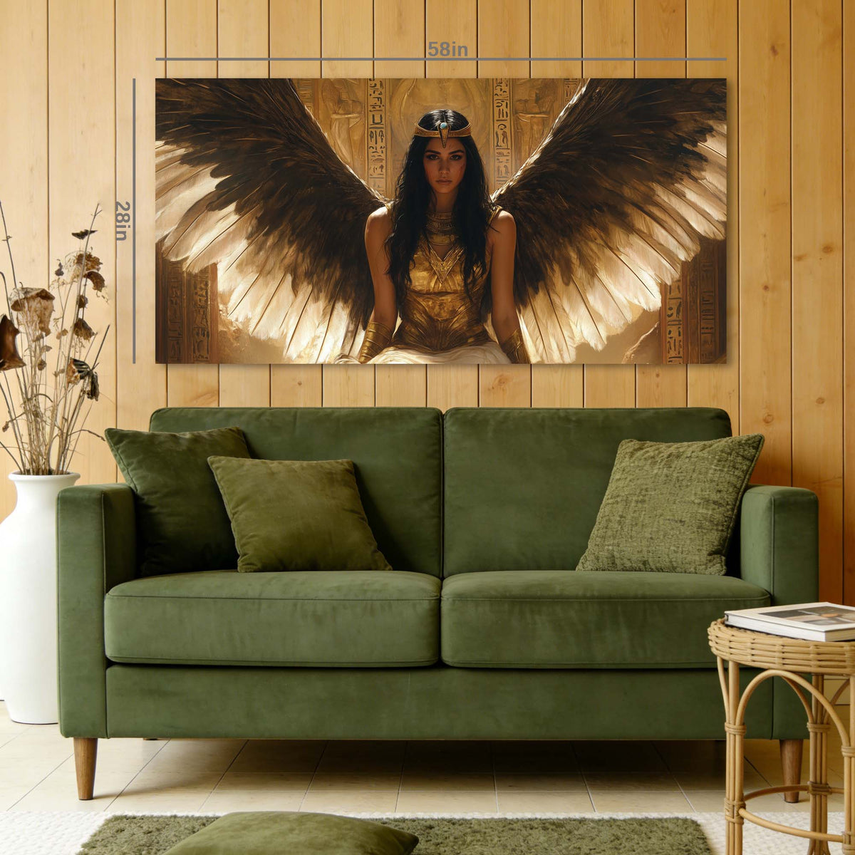 Gold Fantasy Religious Wall Art Art Deco Painting Prints Canvas Artwork Living Room Family Bedroom Office Decor