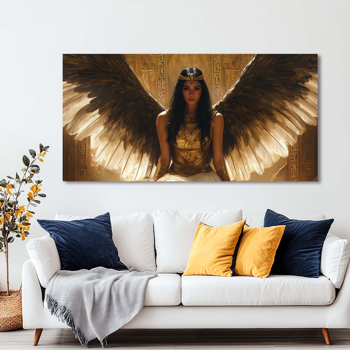 Gold Fantasy Religious Wall Art Art Deco Painting Prints Canvas Artwork Living Room Family Bedroom Office Decor