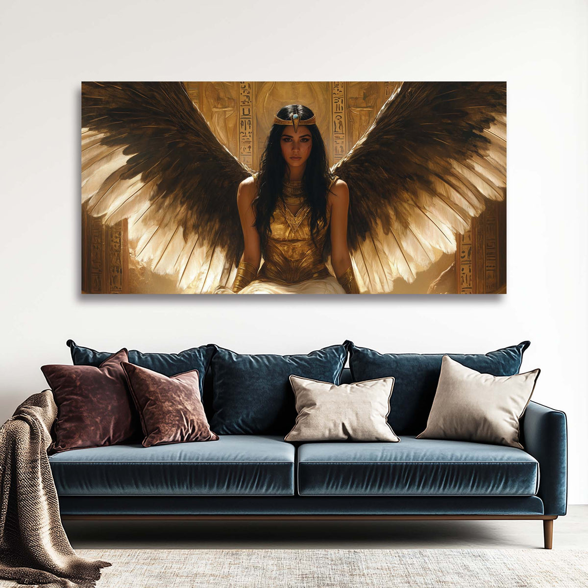Gold Fantasy Religious Wall Art Art Deco Painting Prints Canvas Artwork Living Room Family Bedroom Office Decor