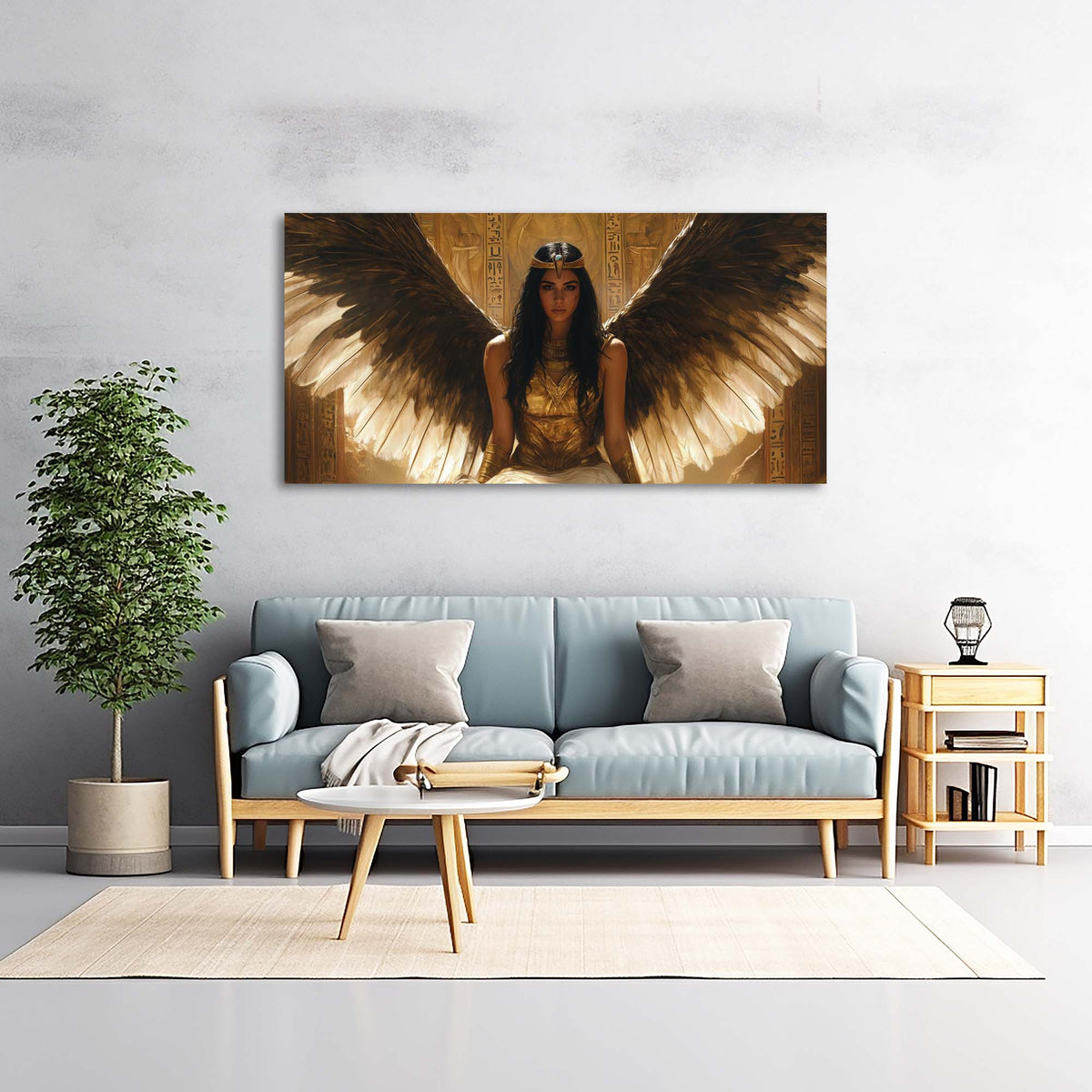 Gold Fantasy Religious Wall Art Art Deco Painting Prints Canvas Artwork Living Room Family Bedroom Office Decor