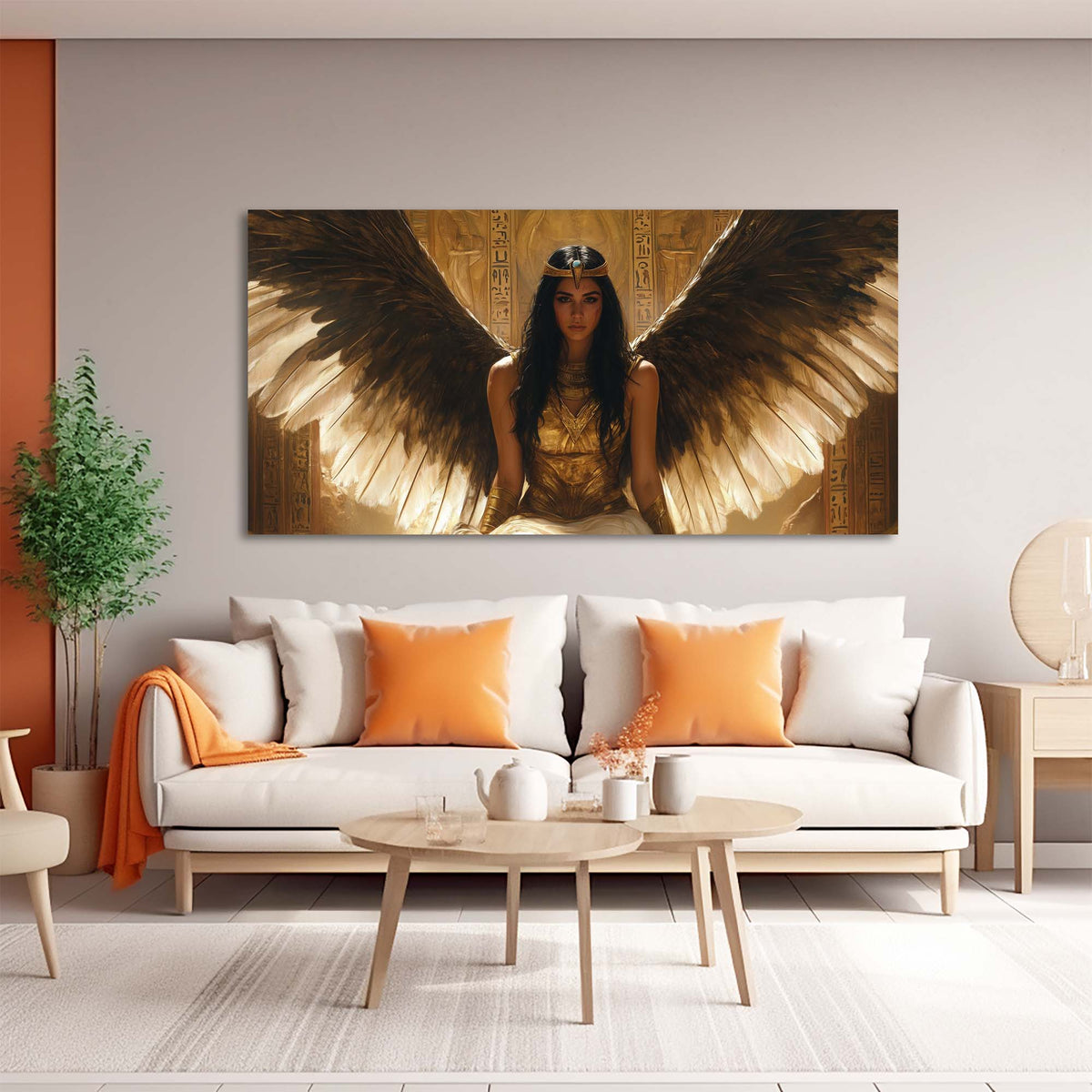 Gold Fantasy Religious Wall Art Art Deco Painting Prints Canvas Artwork Living Room Family Bedroom Office Decor