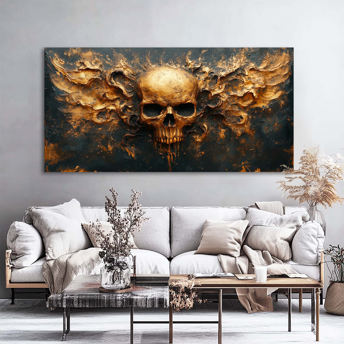 Black Mysterious Horror Wall Art Art Deco Painting Prints Canvas Artwork Living Room Family Bedroom Office Decor