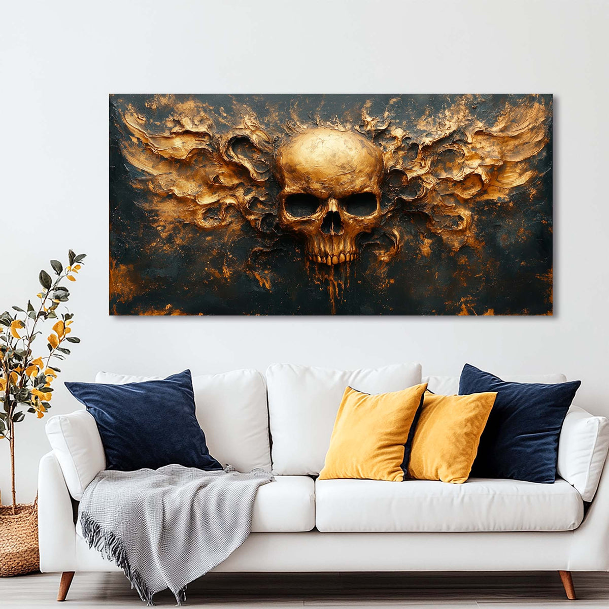 Black Mysterious Horror Wall Art Art Deco Painting Prints Canvas Artwork Living Room Family Bedroom Office Decor