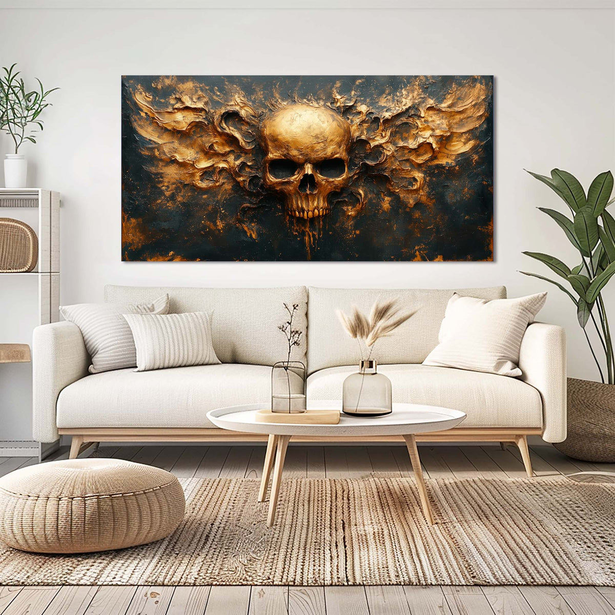 Black Mysterious Horror Wall Art Art Deco Painting Prints Canvas Artwork Living Room Family Bedroom Office Decor