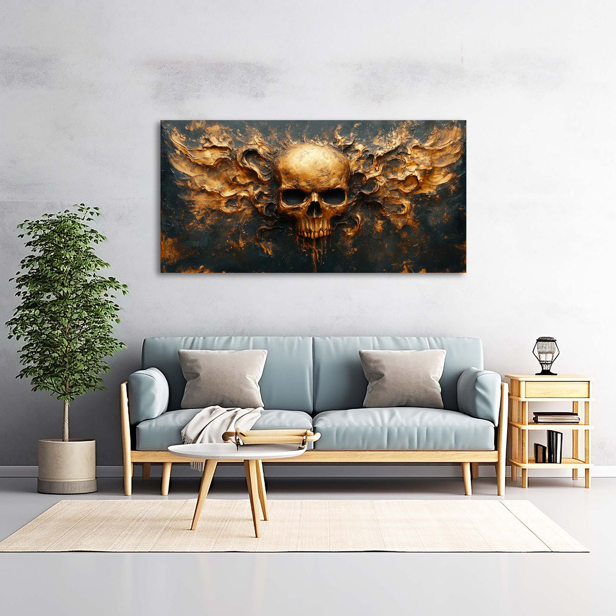Black Mysterious Horror Wall Art Art Deco Painting Prints Canvas Artwork Living Room Family Bedroom Office Decor