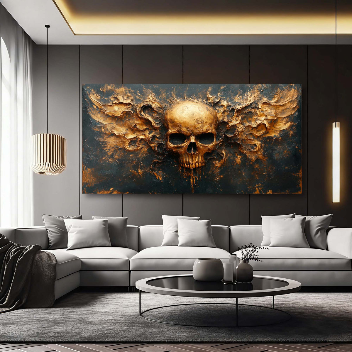 Black Mysterious Horror Wall Art Art Deco Painting Prints Canvas Artwork Living Room Family Bedroom Office Decor