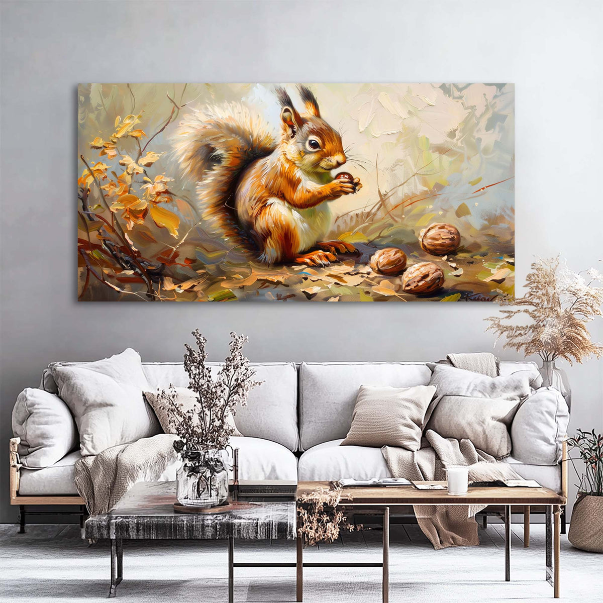 Navy Blue Wildlife Animals Canvas Wall Art for Living Room Prints Artwork Bedroom Office Decor