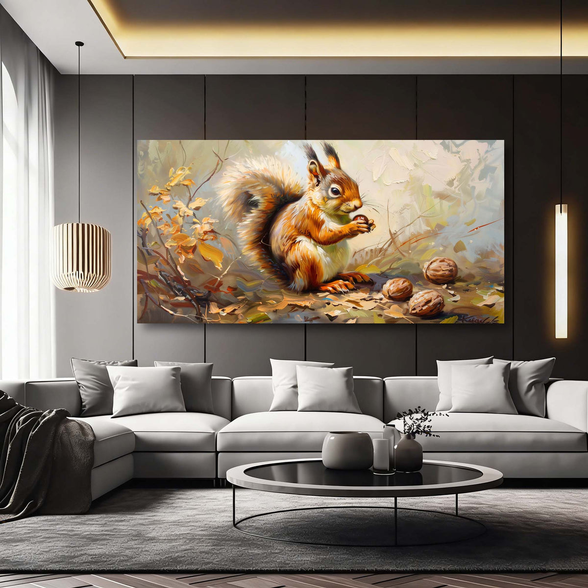 Navy Blue Wildlife Animals Canvas Wall Art for Living Room Prints Artwork Bedroom Office Decor