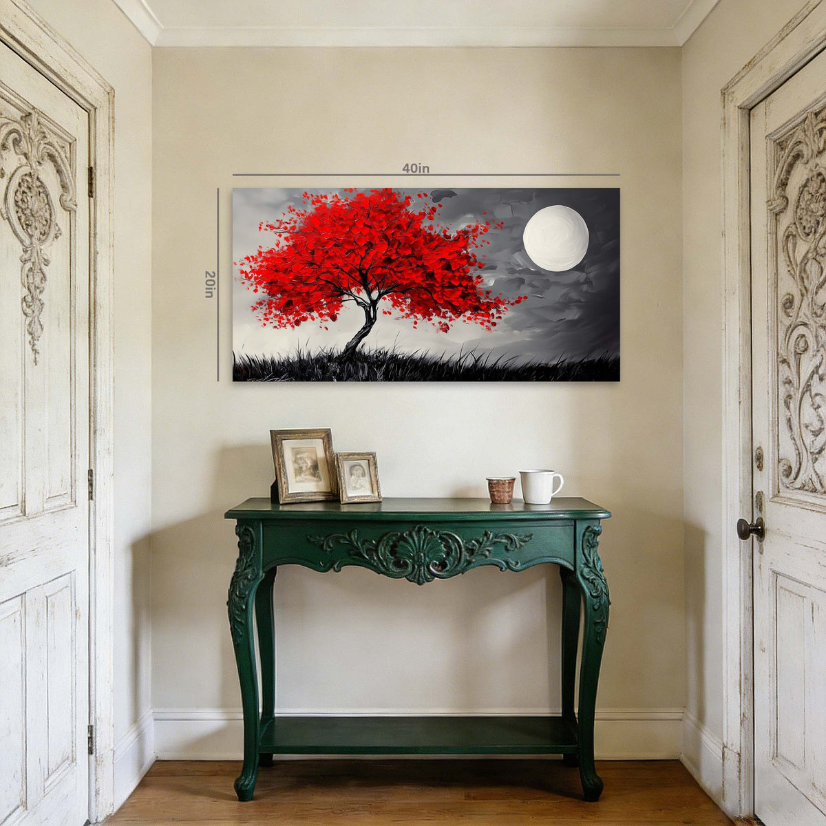 White Mysterious Abstract Wall Art Canvas Painting Prints Artwor Office Bedroom Living Room Decor