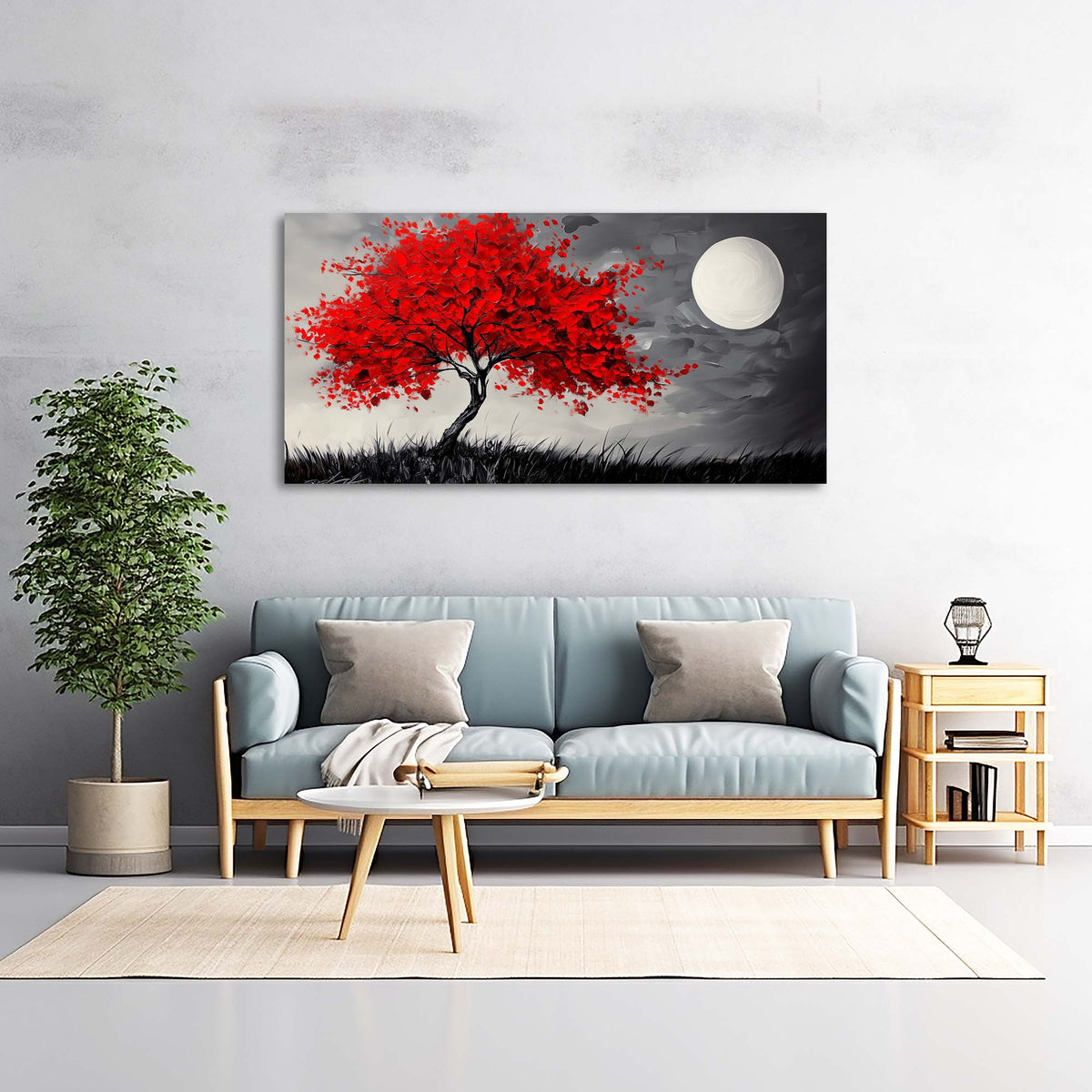 White Mysterious Abstract Wall Art Canvas Painting Prints Artwor Office Bedroom Living Room Decor