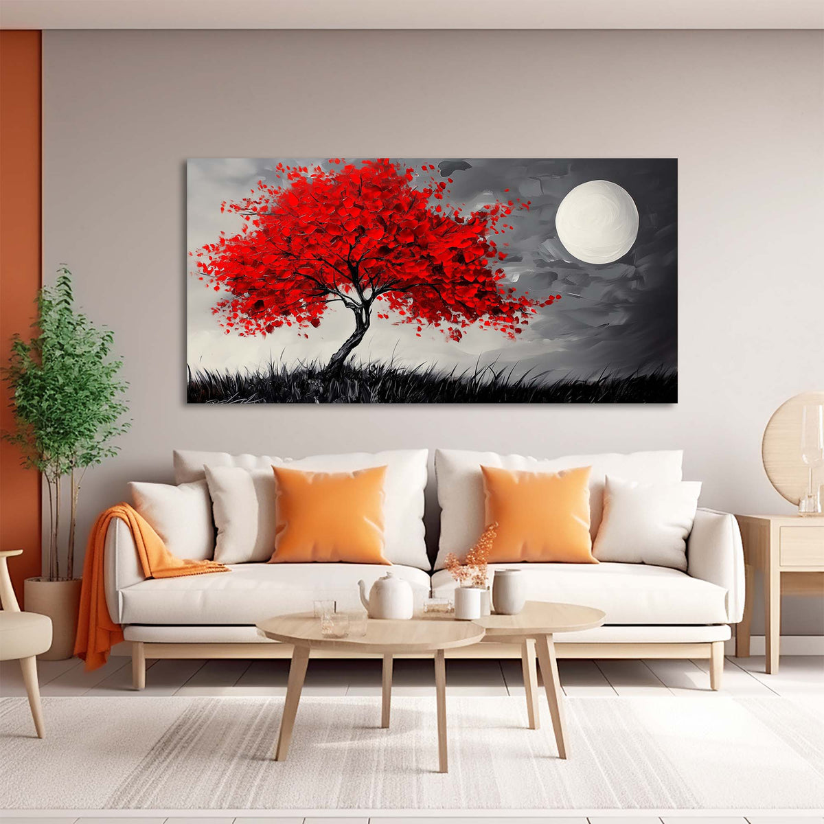 White Mysterious Abstract Wall Art Canvas Painting Prints Artwor Office Bedroom Living Room Decor