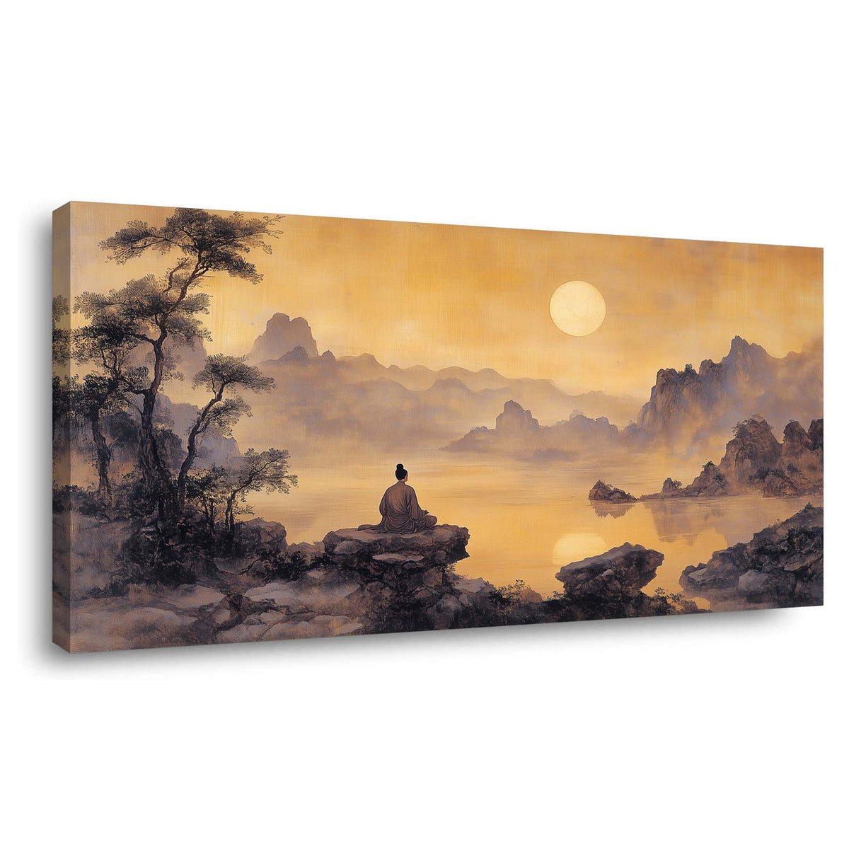 Gold Nature Wall Art Paintings Print Canvas Painting Prints Modern Artwork Office Living Room Over the Couch Bedroom Decor
