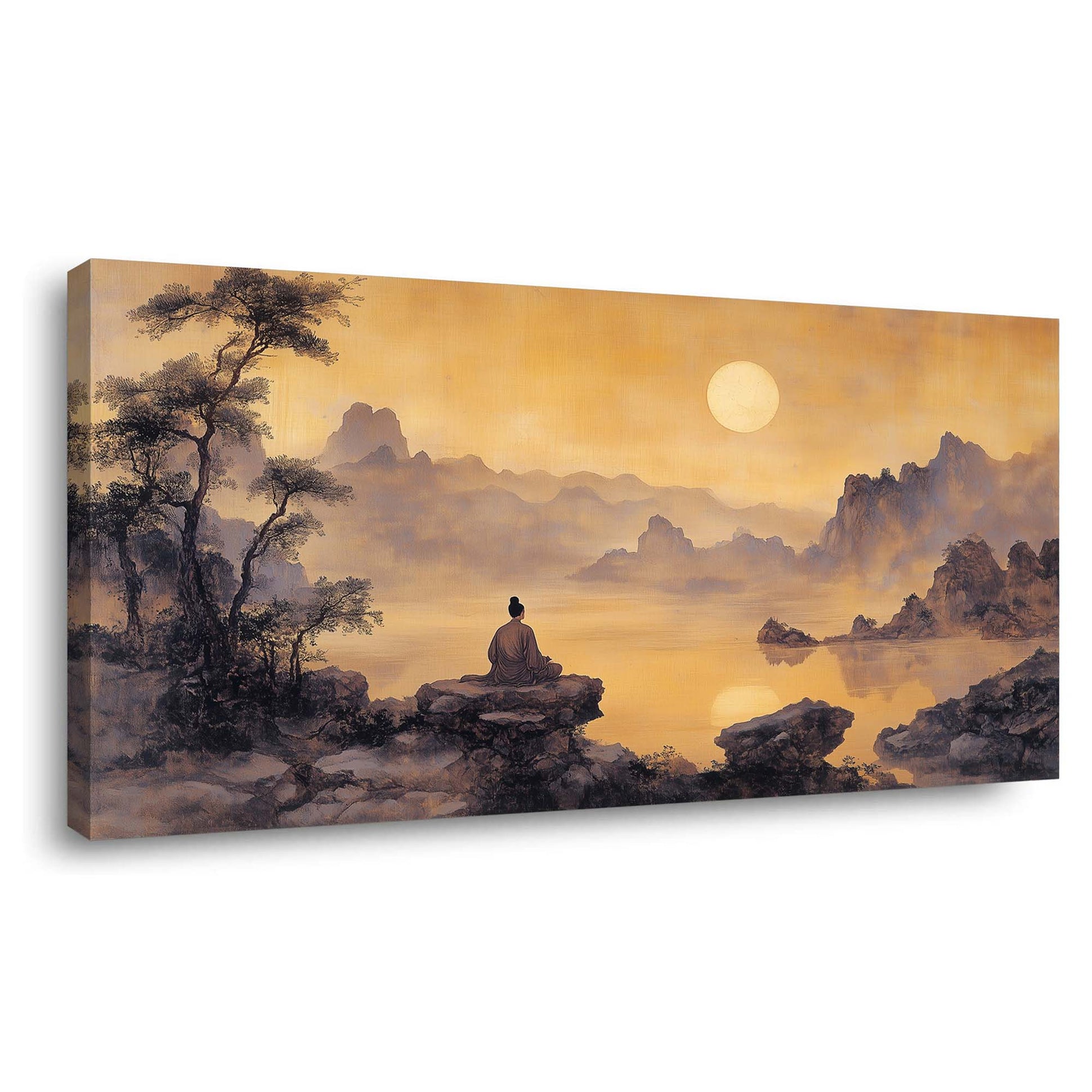 Gold Nature Wall Art Paintings Print Canvas Painting Prints Modern Artwork Office Living Room Over the Couch Bedroom Decor