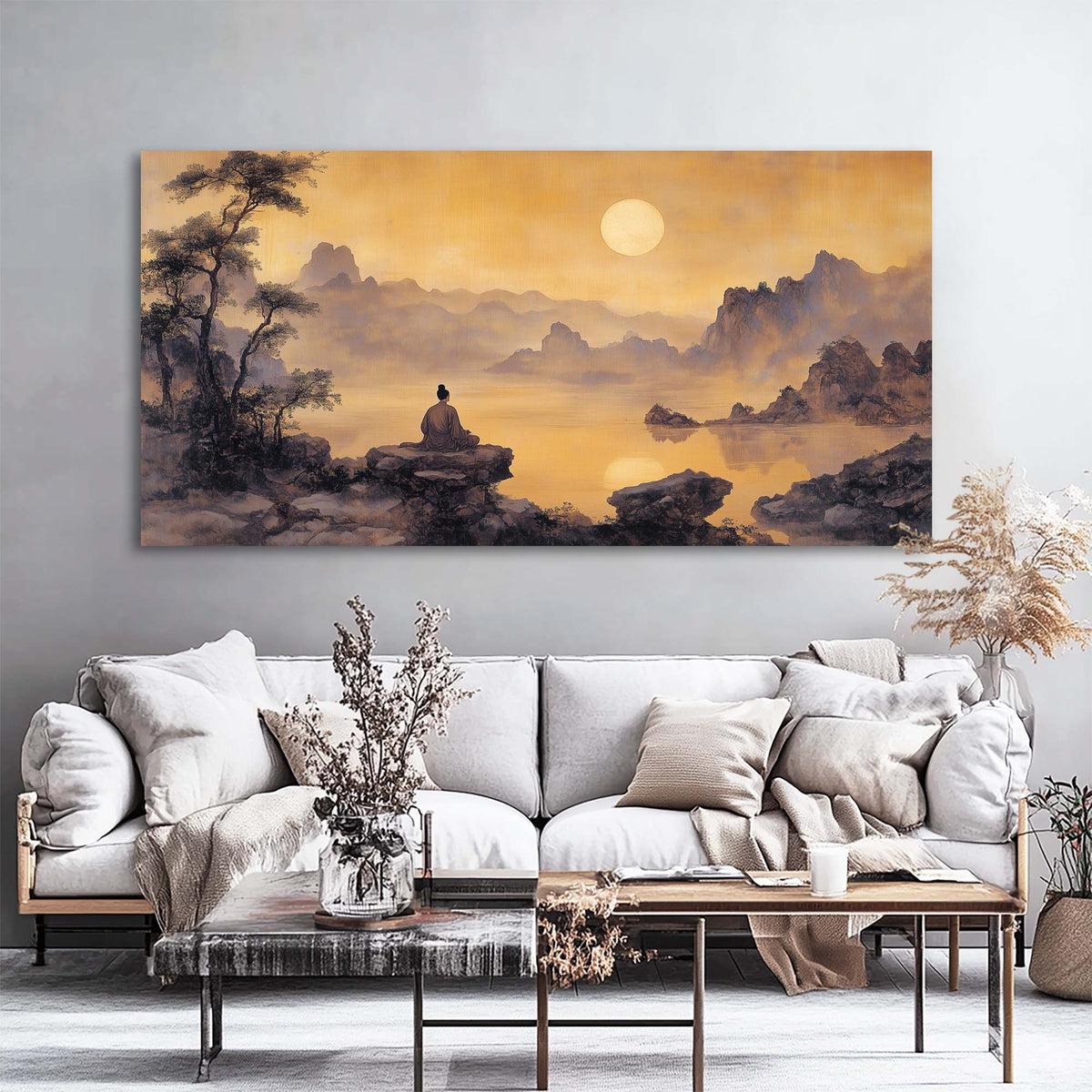 Gold Nature Wall Art Paintings Print Canvas Painting Prints Modern Artwork Office Living Room Over the Couch Bedroom Decor