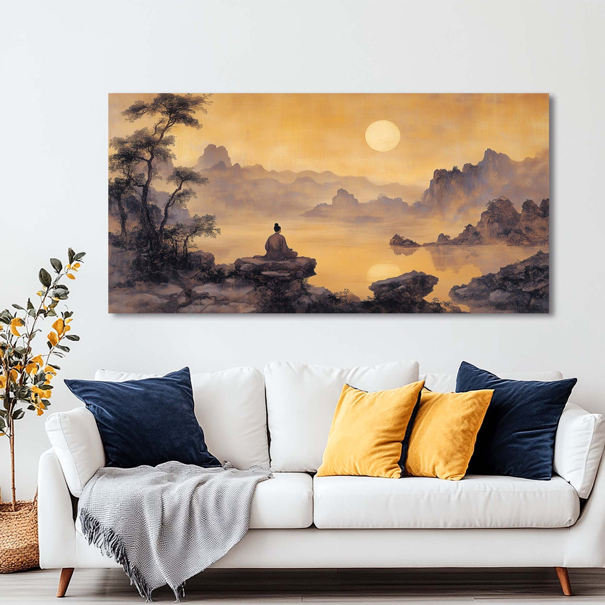 Gold Nature Wall Art Paintings Print Canvas Painting Prints Modern Artwork Office Living Room Over the Couch Bedroom Decor