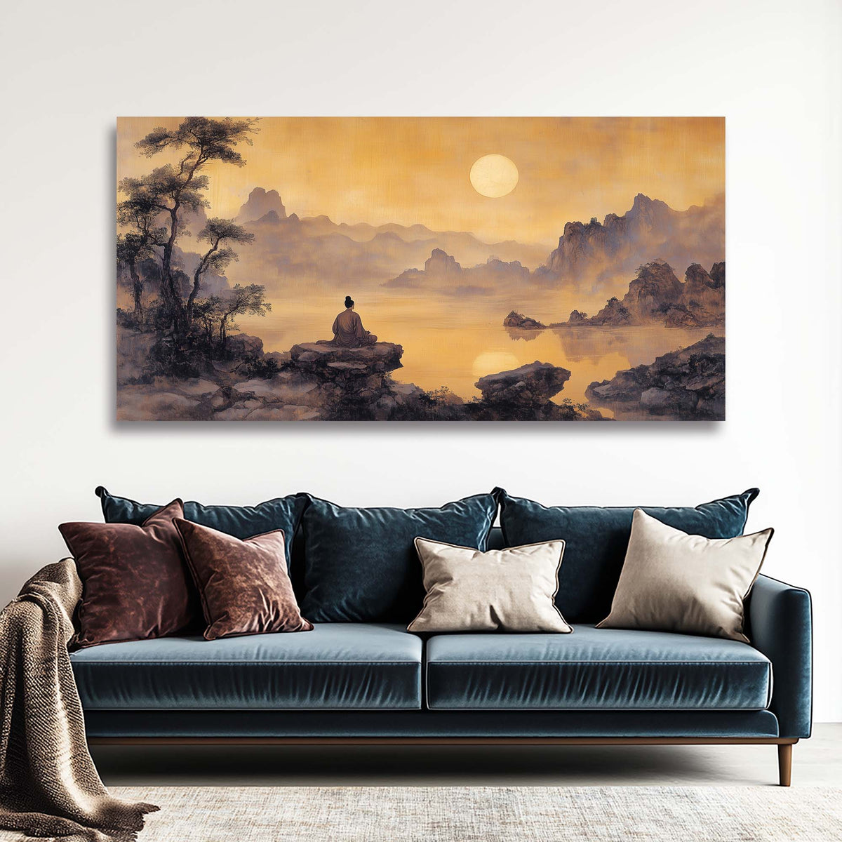 Gold Nature Wall Art Paintings Print Canvas Painting Prints Modern Artwork Office Living Room Over the Couch Bedroom Decor