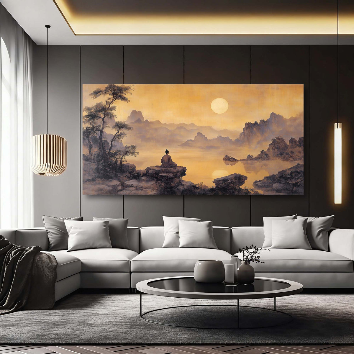 Gold Nature Wall Art Paintings Print Canvas Painting Prints Modern Artwork Office Living Room Over the Couch Bedroom Decor