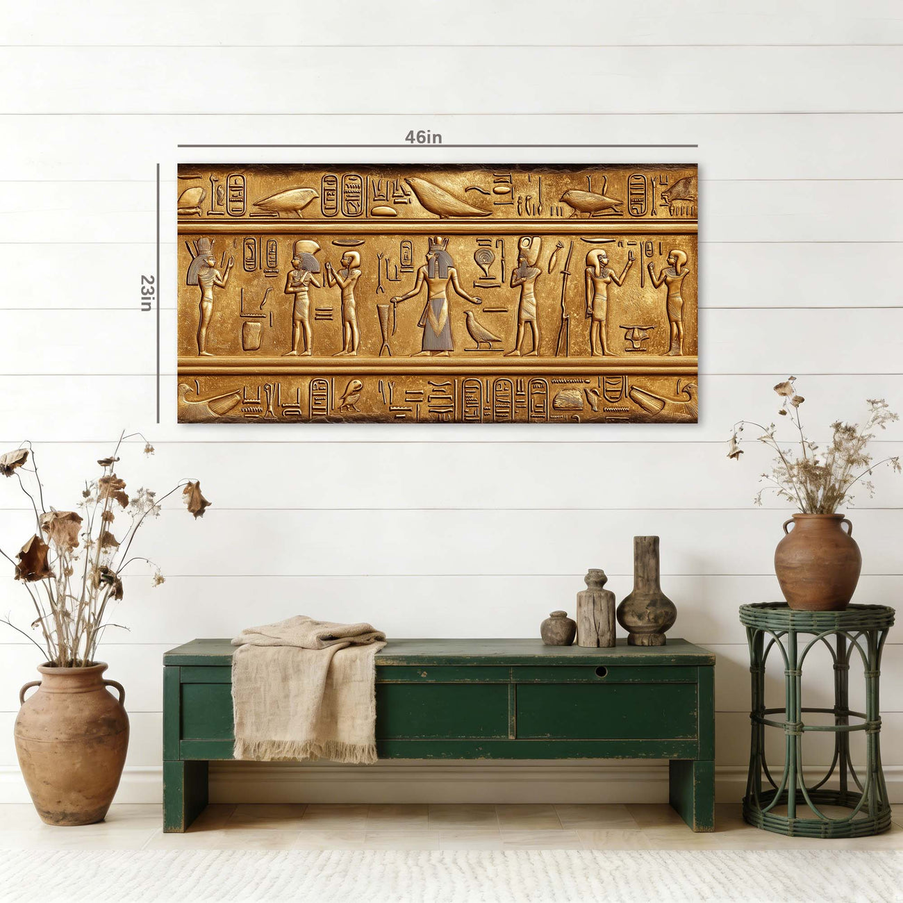 Gold Religious Wall Art for Living Room Canvas Painting Prints Art Deco Artwork Office Bedroom Decor