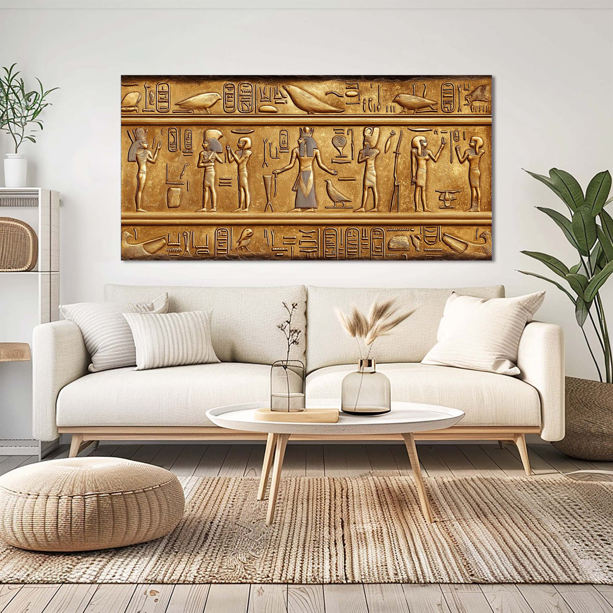 Gold Religious Wall Art for Living Room Canvas Painting Prints Art Deco Artwork Office Bedroom Decor
