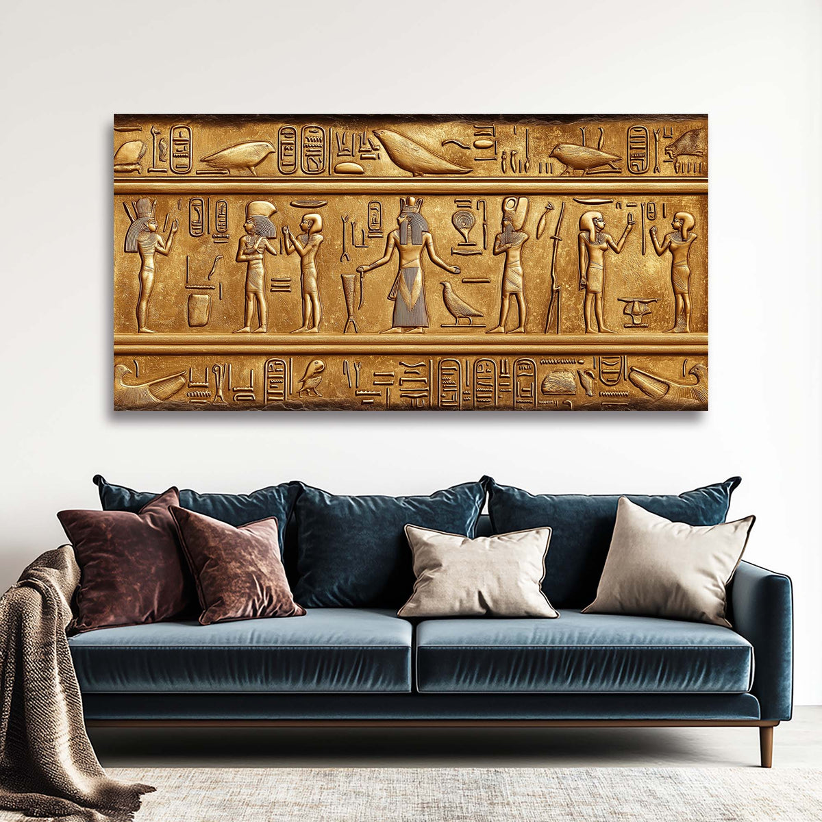 Gold Religious Wall Art for Living Room Canvas Painting Prints Art Deco Artwork Office Bedroom Decor