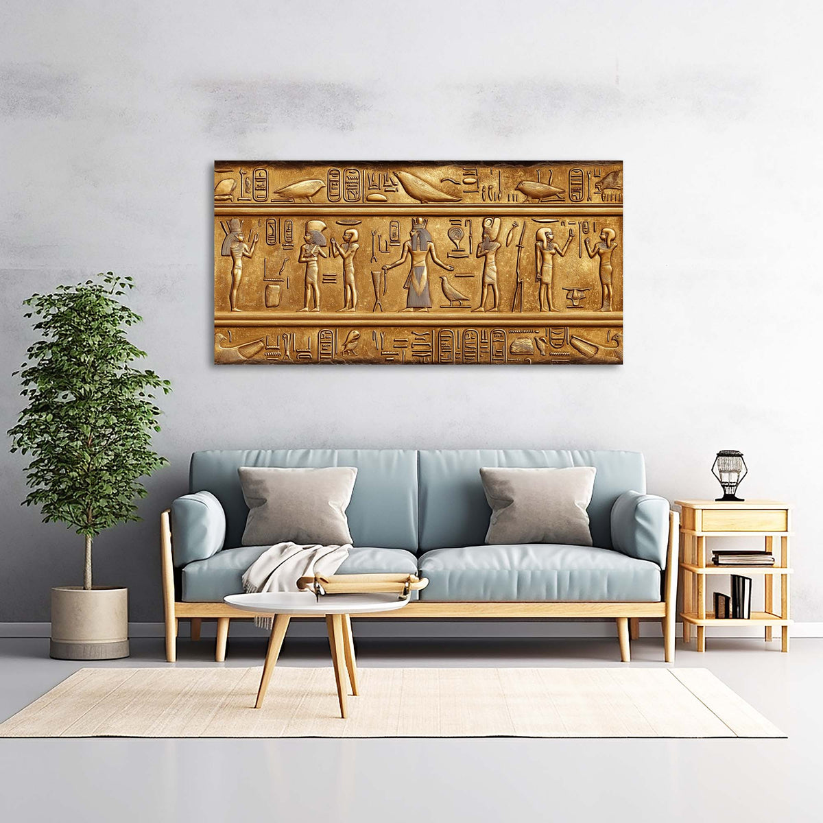 Gold Religious Wall Art for Living Room Canvas Painting Prints Art Deco Artwork Office Bedroom Decor