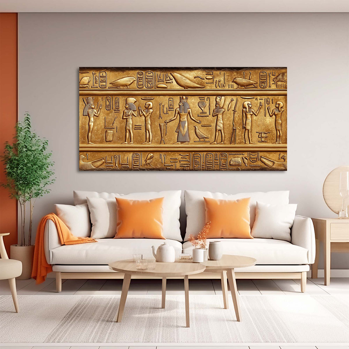Gold Religious Wall Art for Living Room Canvas Painting Prints Art Deco Artwork Office Bedroom Decor