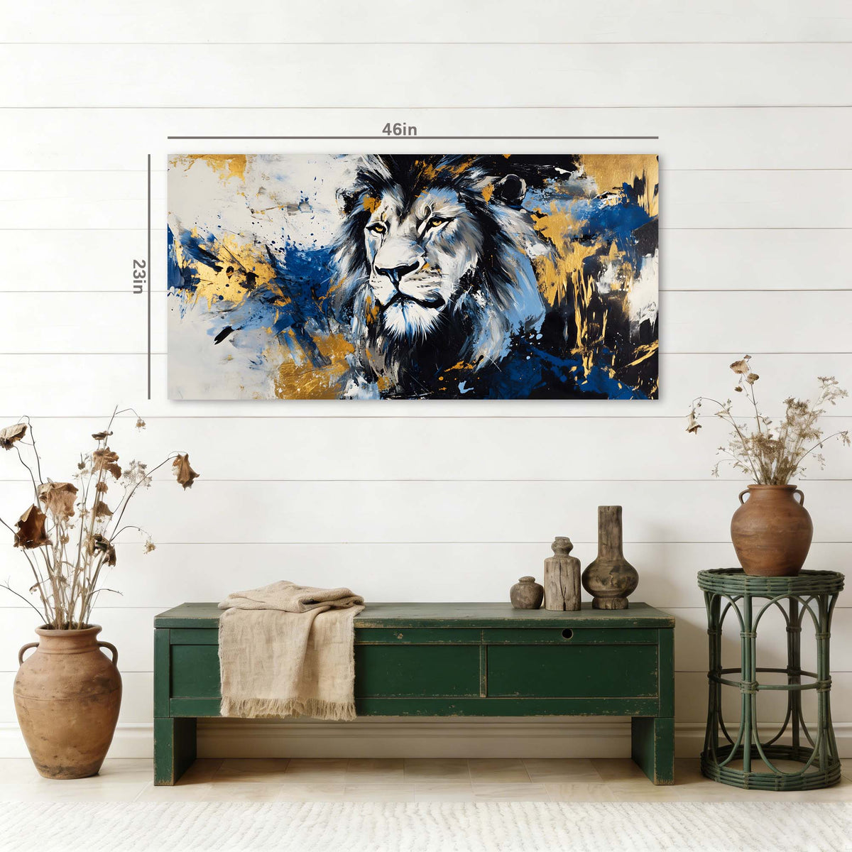 Gold Abstract Animals Wall Art Art Deco Painting Prints Canvas Artwork Living Room Family Bedroom Office Decor