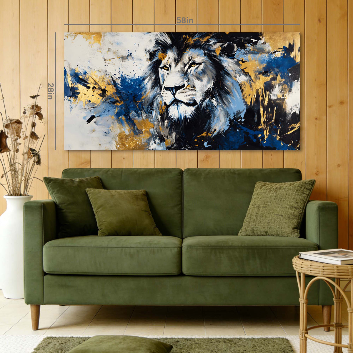 Gold Abstract Animals Wall Art Art Deco Painting Prints Canvas Artwork Living Room Family Bedroom Office Decor