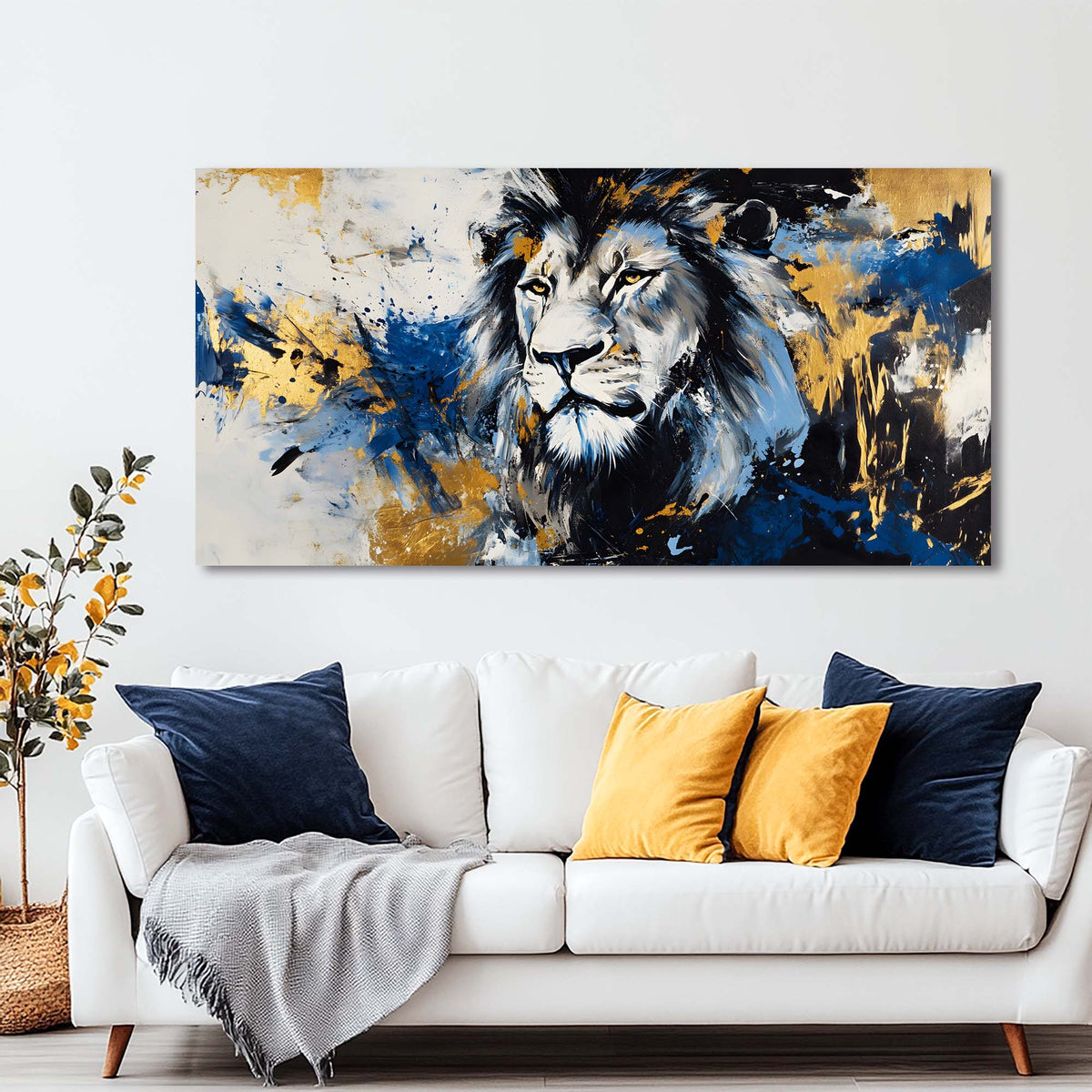 Gold Abstract Animals Wall Art Art Deco Painting Prints Canvas Artwork Living Room Family Bedroom Office Decor