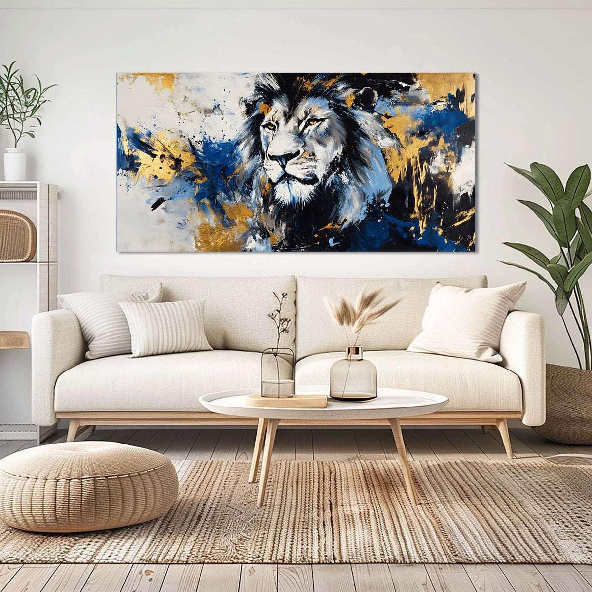 Gold Abstract Animals Wall Art Art Deco Painting Prints Canvas Artwork Living Room Family Bedroom Office Decor