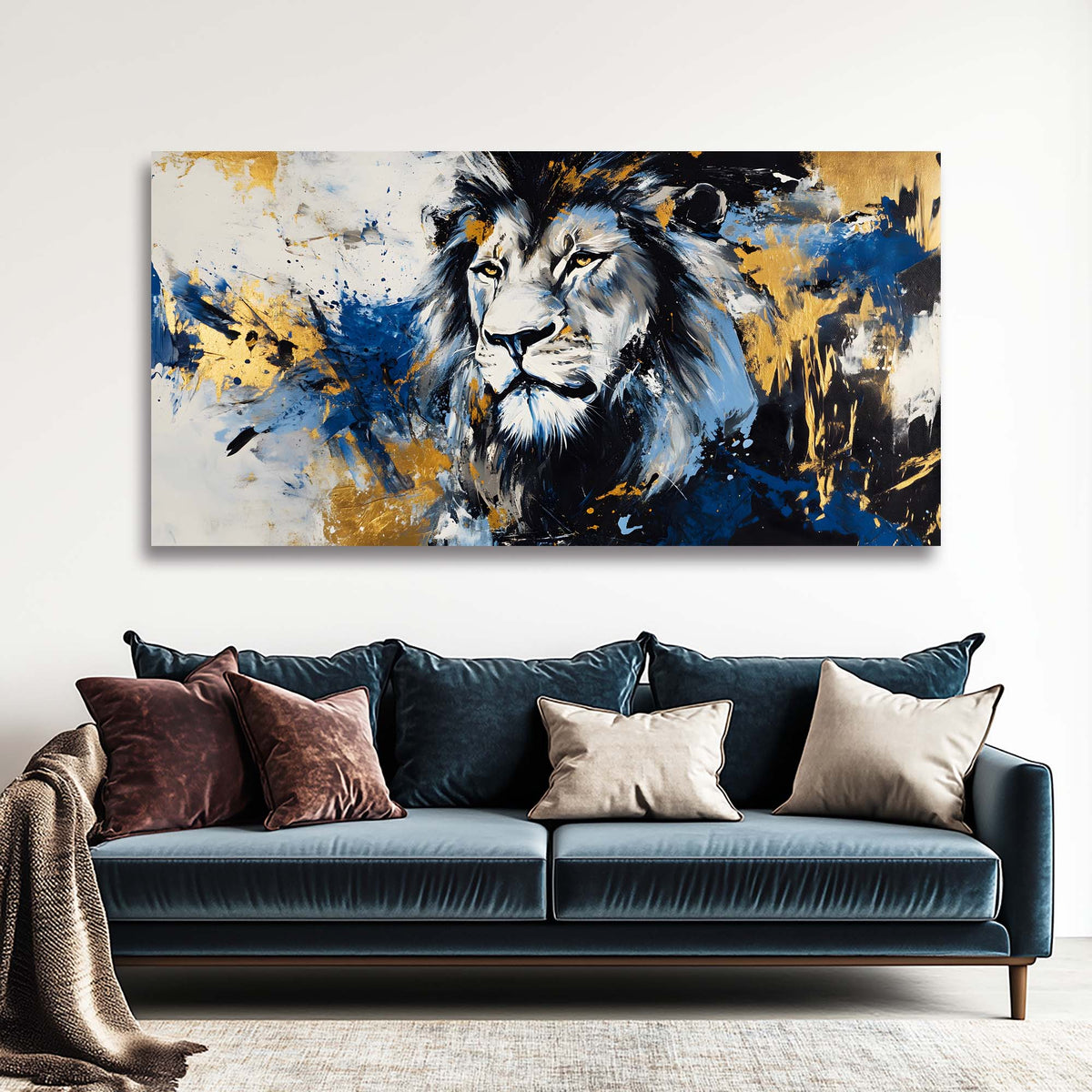 Gold Abstract Animals Wall Art Art Deco Painting Prints Canvas Artwork Living Room Family Bedroom Office Decor