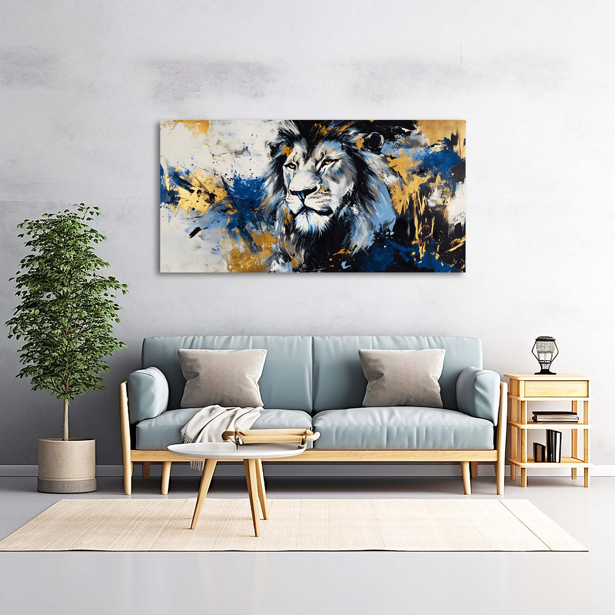Gold Abstract Animals Wall Art Art Deco Painting Prints Canvas Artwork Living Room Family Bedroom Office Decor