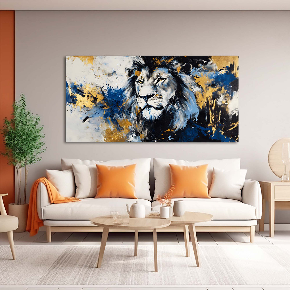 Gold Abstract Animals Wall Art Art Deco Painting Prints Canvas Artwork Living Room Family Bedroom Office Decor