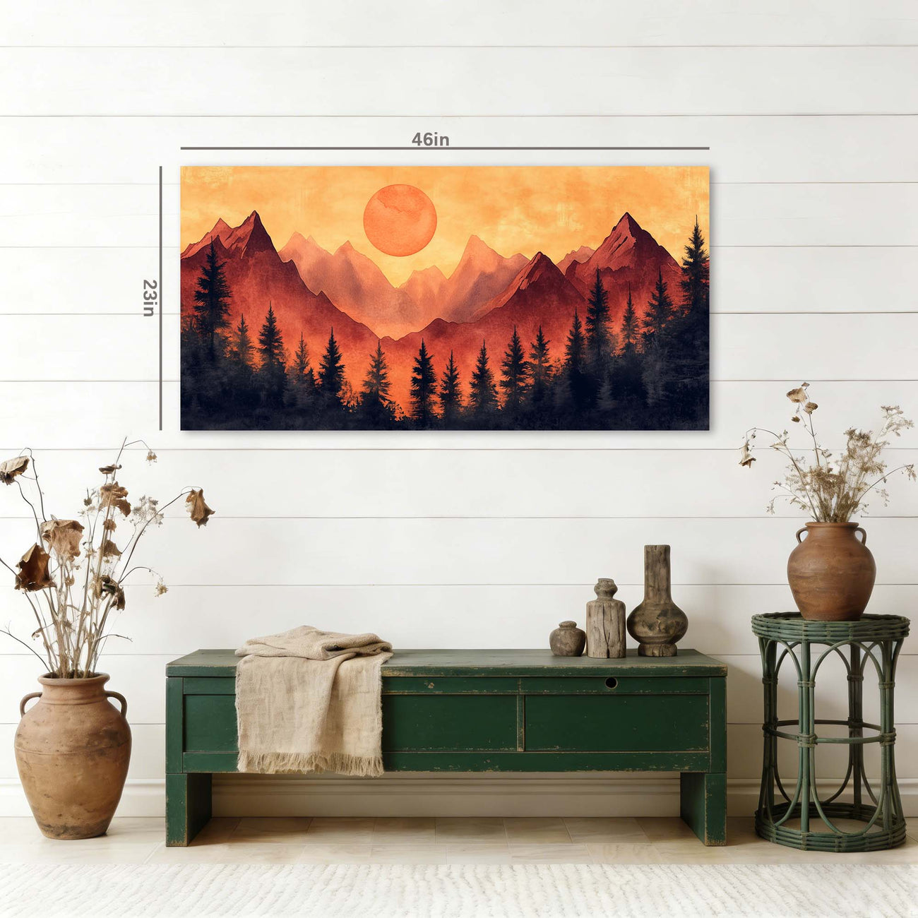Red Mysterious Nature Wall Art for Living Room Canvas Painting Prints Artwork Family Bedroom Office Decor