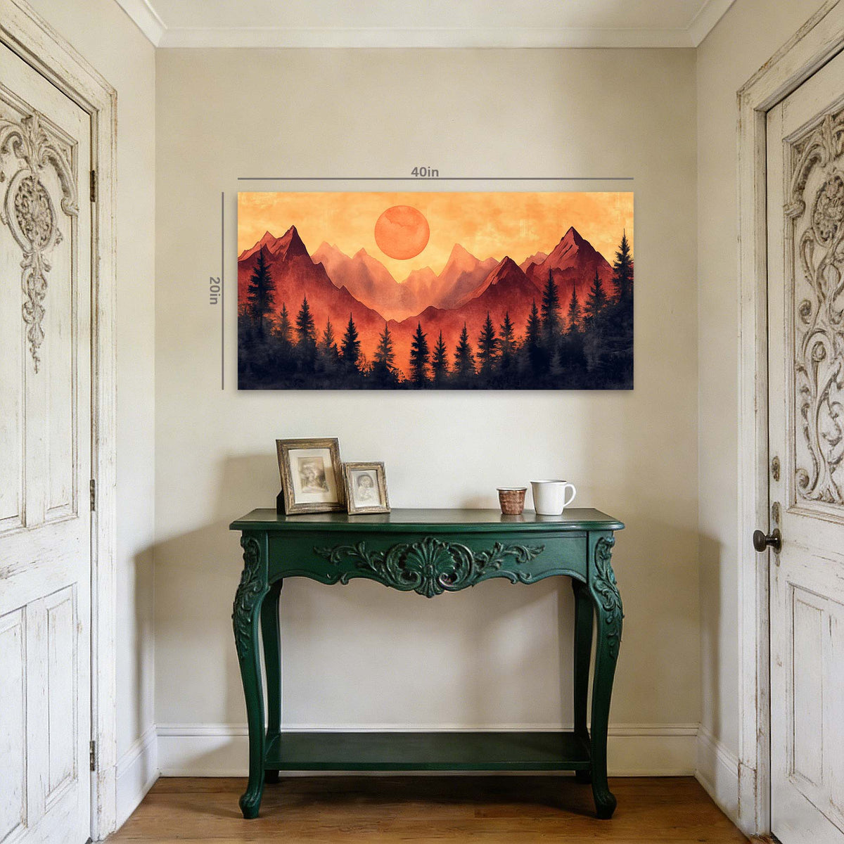 Red Mysterious Nature Wall Art for Living Room Canvas Painting Prints Artwork Family Bedroom Office Decor