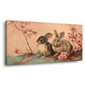 Navy Blue Floral Animals Canvas Wall Art for Living Room Prints Artwork Bedroom Office Decor