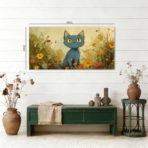 Blue Floral Wall Art Paintings Print Canvas Painting Prints Modern Artwork Office Living Room Over the Couch Bedroom Decor