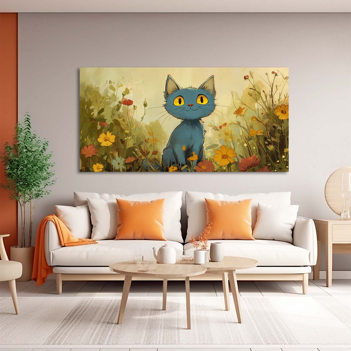 Blue Floral Wall Art Paintings Print Canvas Painting Prints Modern Artwork Office Living Room Over the Couch Bedroom Decor