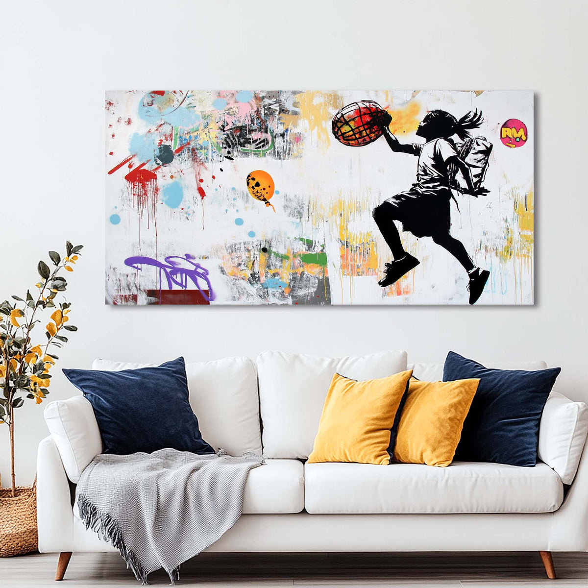 Navy Blue Urban Sports Wall Art Art Deco Painting Prints Canvas Artwork Living Room Family Bedroom Office Decor
