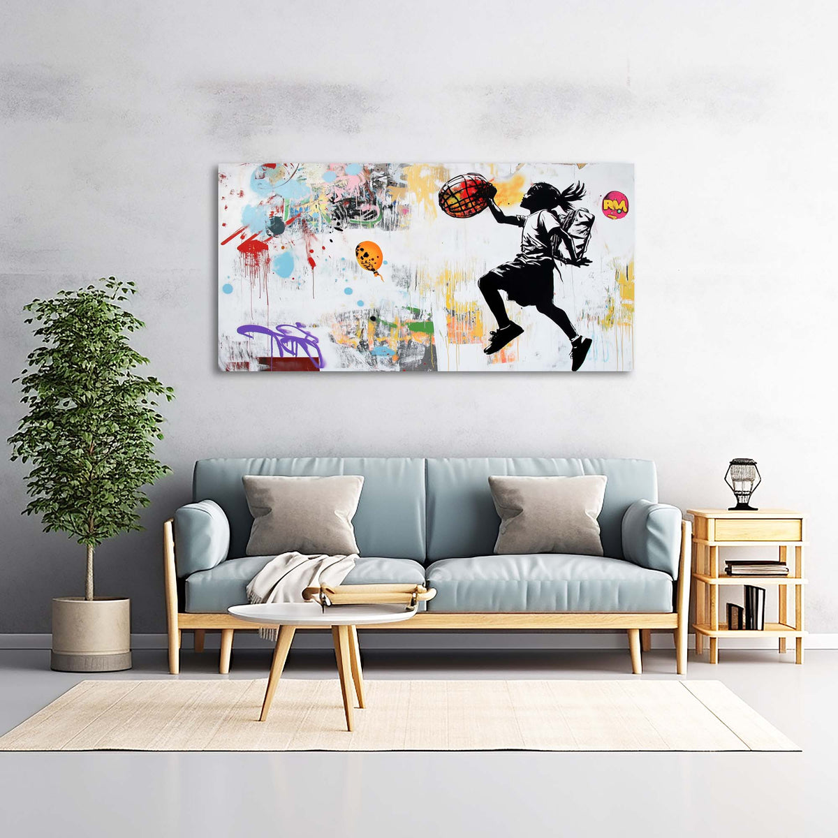Navy Blue Urban Sports Wall Art Art Deco Painting Prints Canvas Artwork Living Room Family Bedroom Office Decor