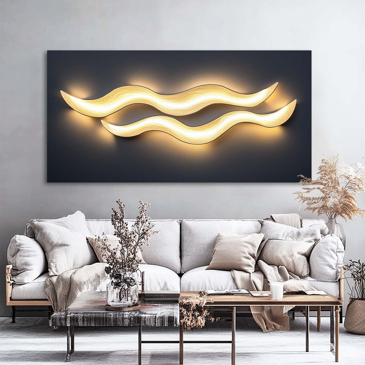 Blue Black and White Abstract Wall Art Modern Canvas Painting Prints Artwork Office Hallway Bedroom Living Room Decor