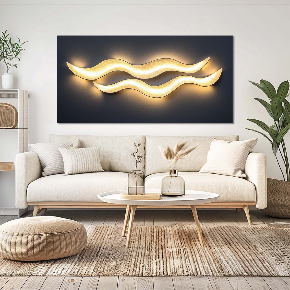 Blue Black and White Abstract Wall Art Modern Canvas Painting Prints Artwork Office Hallway Bedroom Living Room Decor