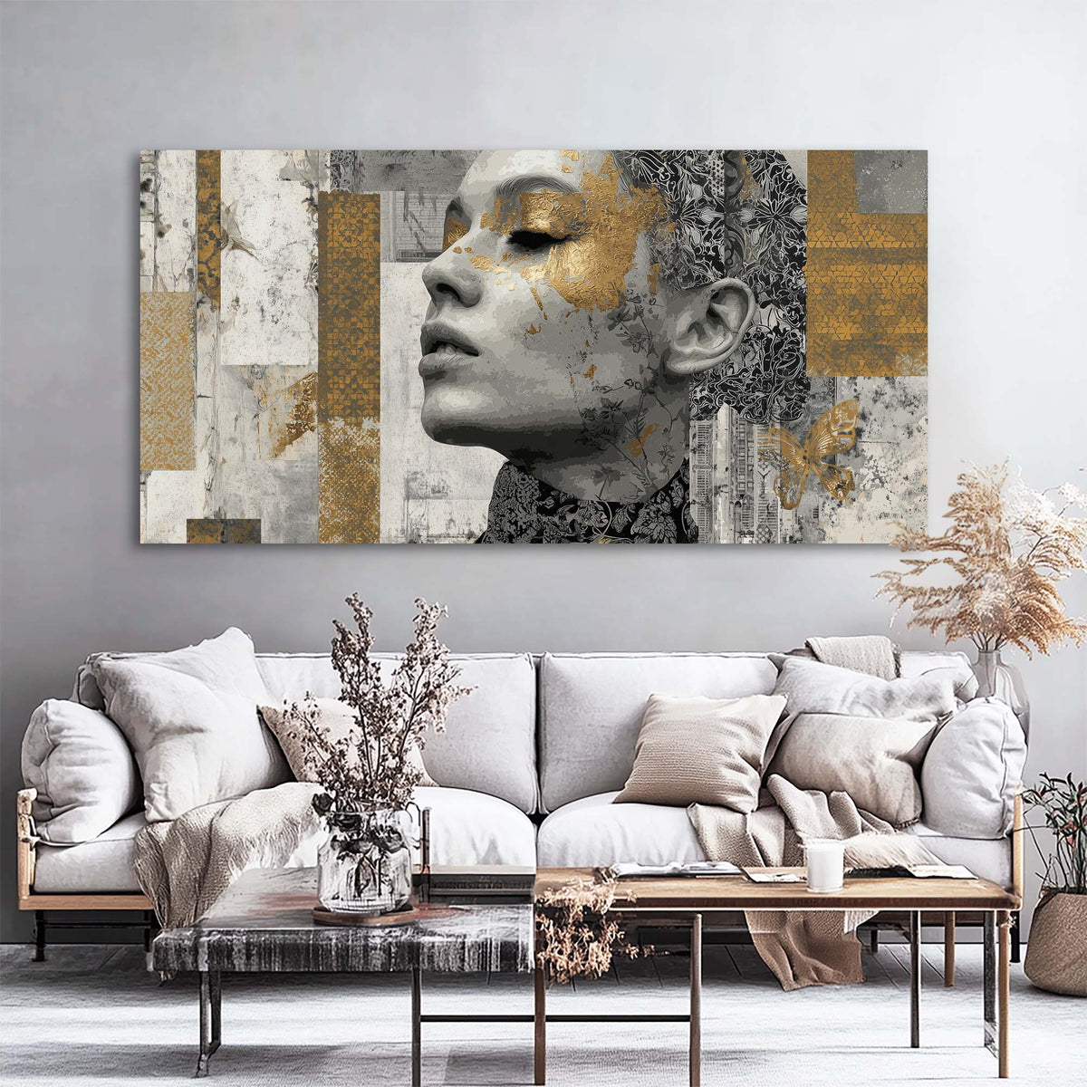 Gold Abstract Abstract Canvas Wall Art for Living Room Prints Artwork Bedroom Office Decor