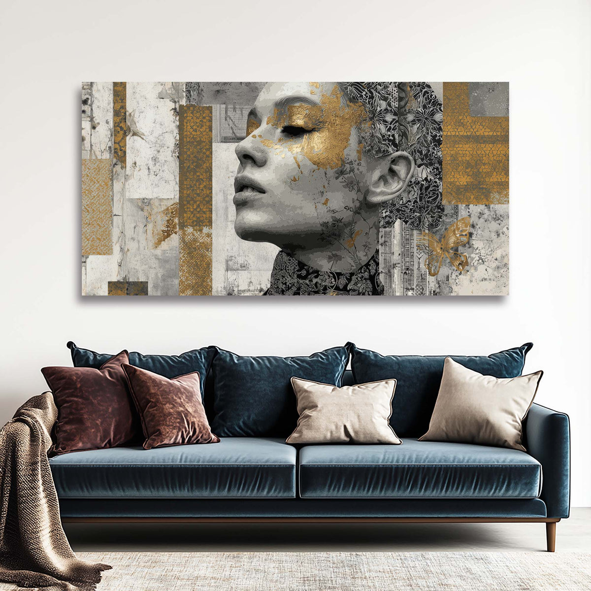 Gold Abstract Abstract Canvas Wall Art for Living Room Prints Artwork Bedroom Office Decor