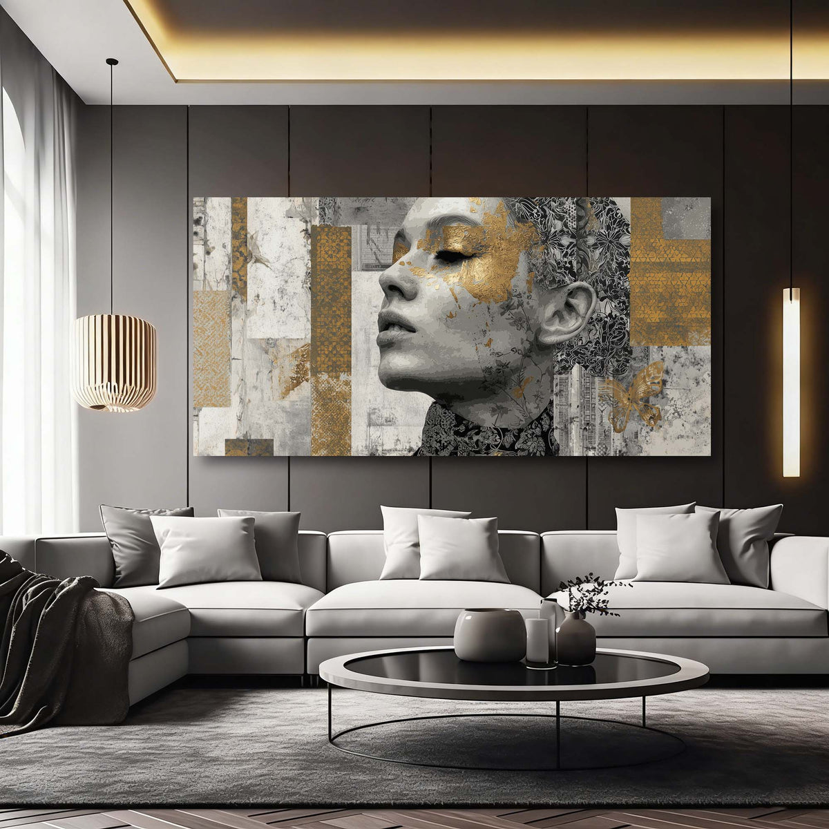 Gold Abstract Abstract Canvas Wall Art for Living Room Prints Artwork Bedroom Office Decor