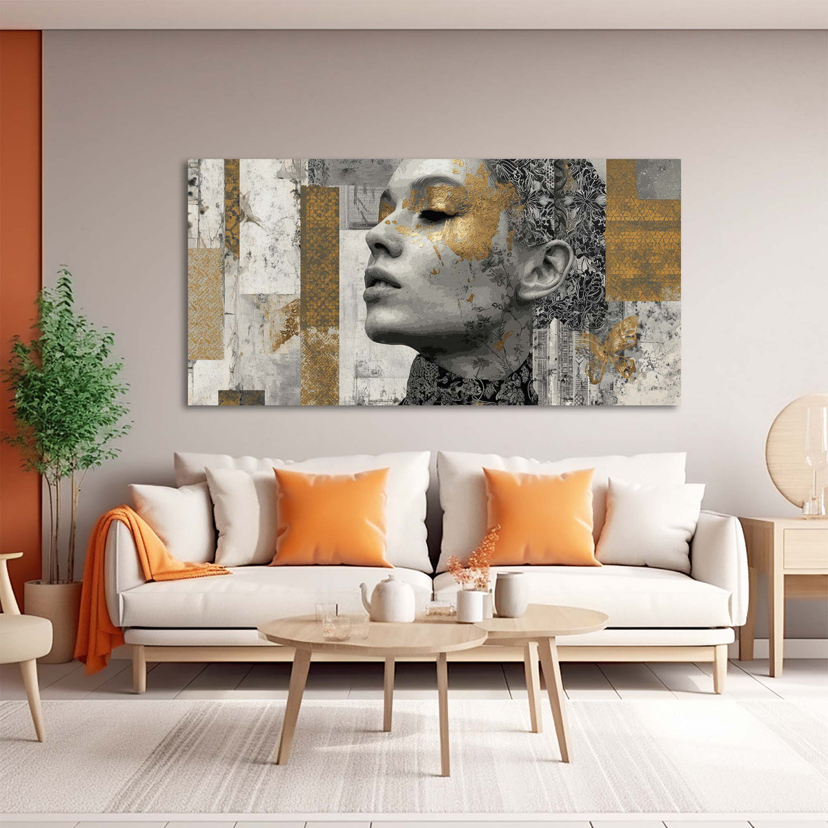 Gold Abstract Abstract Canvas Wall Art for Living Room Prints Artwork Bedroom Office Decor