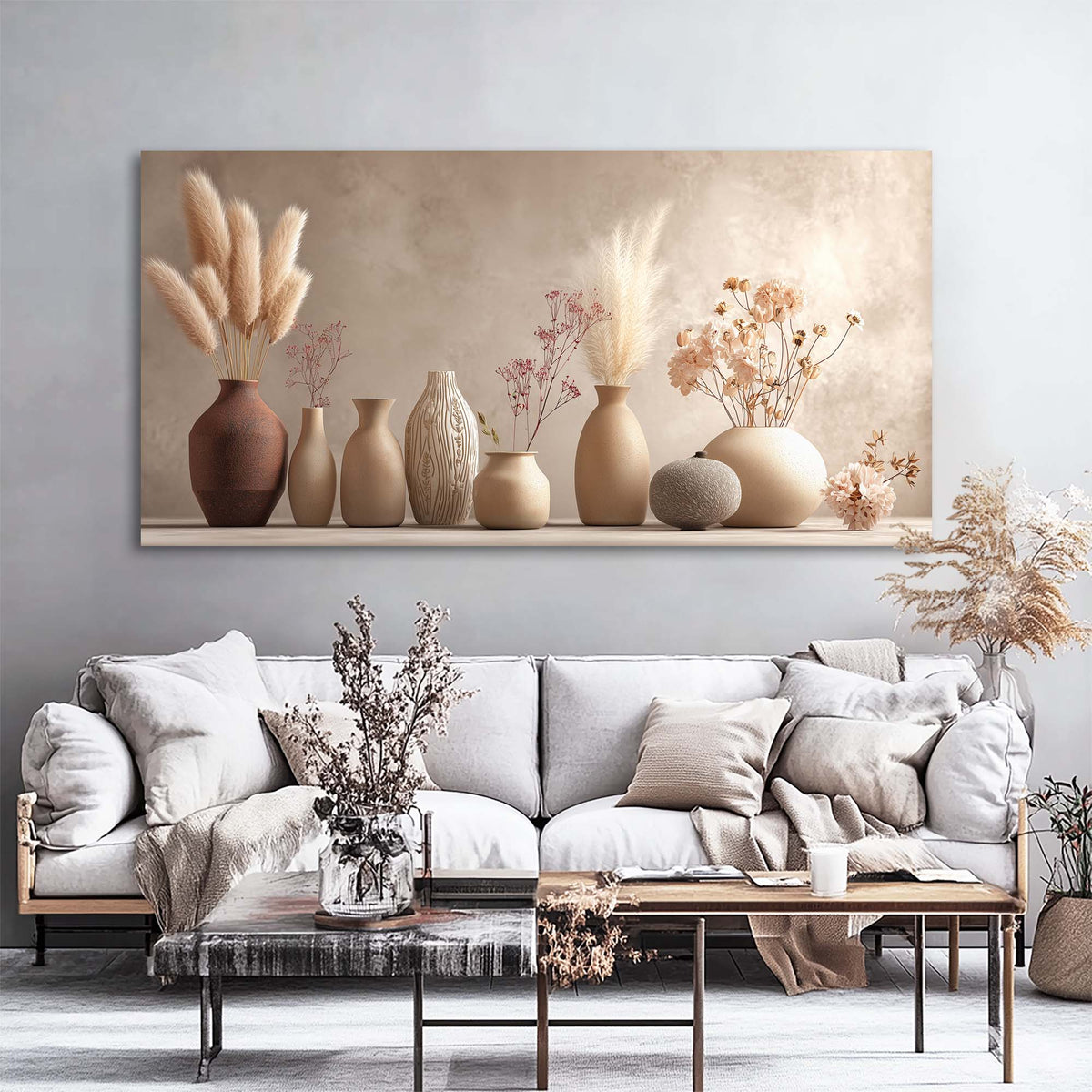 Brown Floral Wall Art Paintings Print Canvas Painting Prints Modern Artwork Office Living Room Over the Couch Bedroom Decor