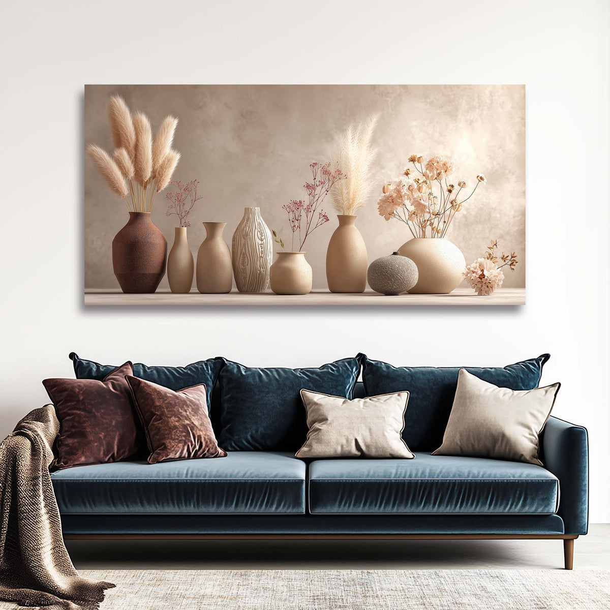 Brown Floral Wall Art Paintings Print Canvas Painting Prints Modern Artwork Office Living Room Over the Couch Bedroom Decor