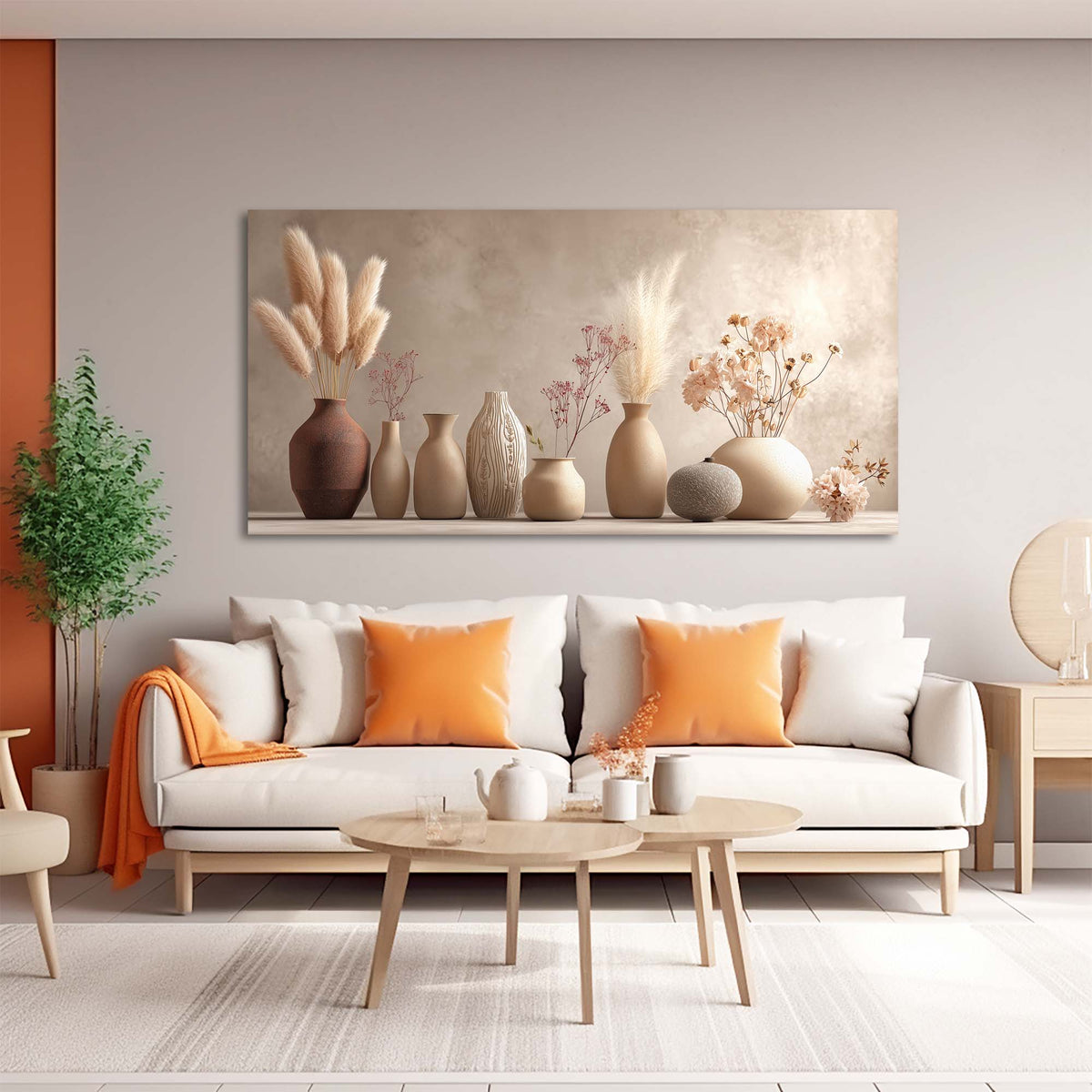 Brown Floral Wall Art Paintings Print Canvas Painting Prints Modern Artwork Office Living Room Over the Couch Bedroom Decor