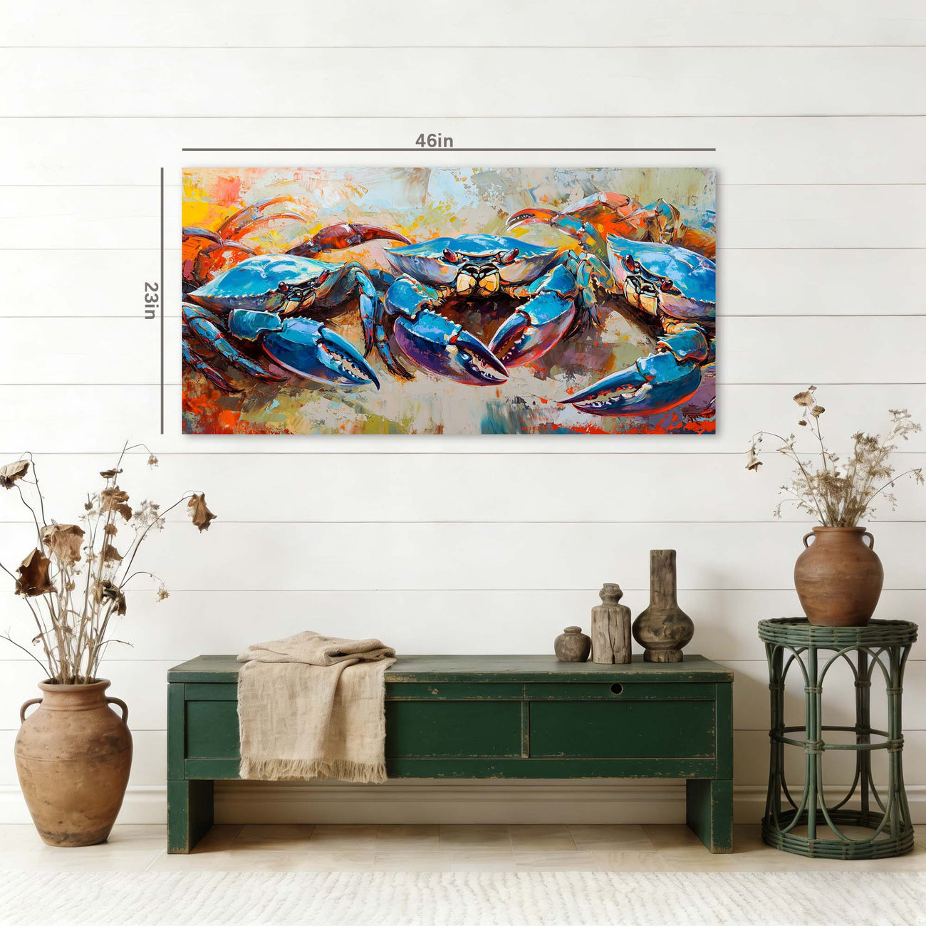 Navy Blue Coastal Animals Wall Art Canvas Painting Prints Artwor Office Bedroom Living Room Decor